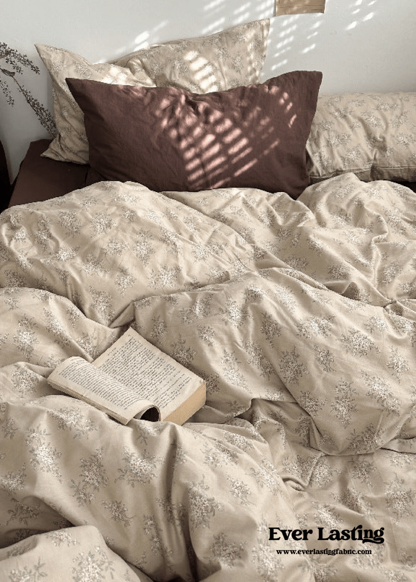 Cottage Floral Bedding Set / Lilac Purple