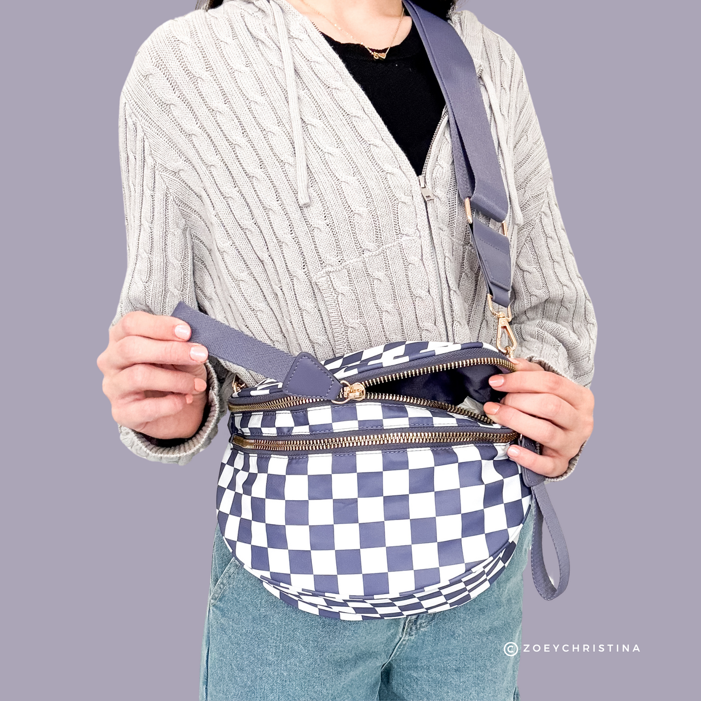 Chic & Spacious Checkered or Camo Crossbody Bag – 5 Glam Colors