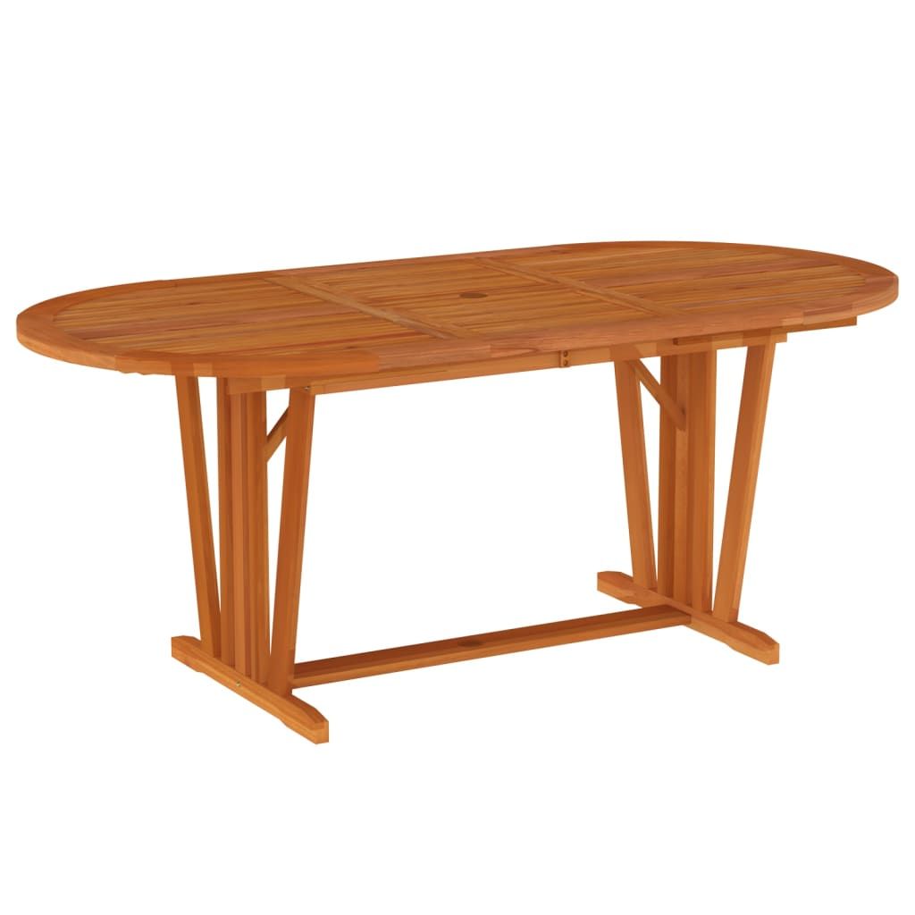 Garden Dining Set Reddish-brown Solid eucalyptus wood Large