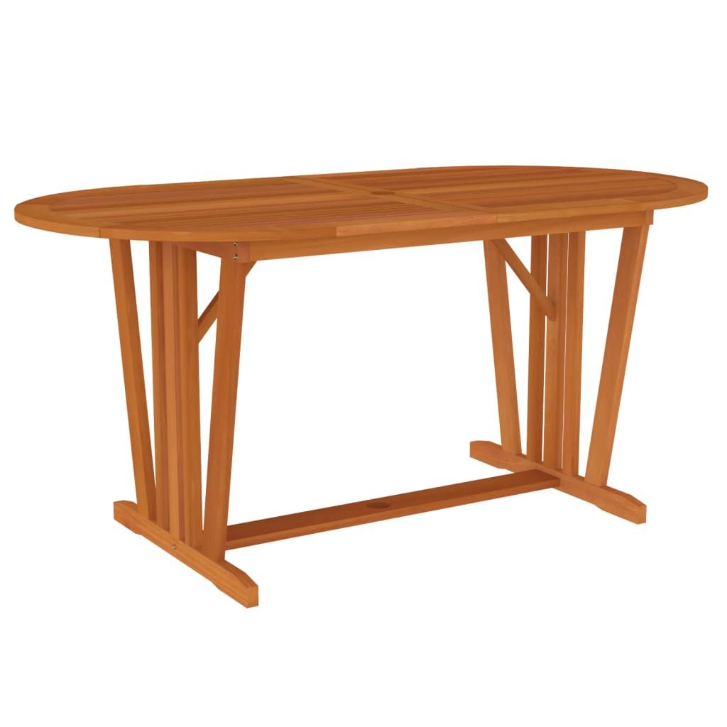 Garden Dining Set Reddish-brown Solid eucalyptus wood 7 Piece Set