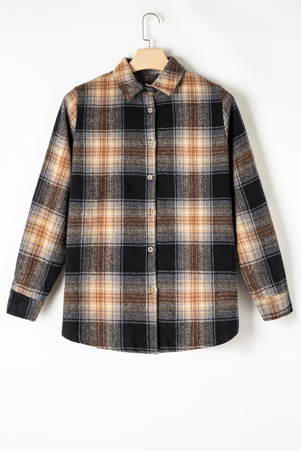 Everly Rounded Hem Plaid Shacket