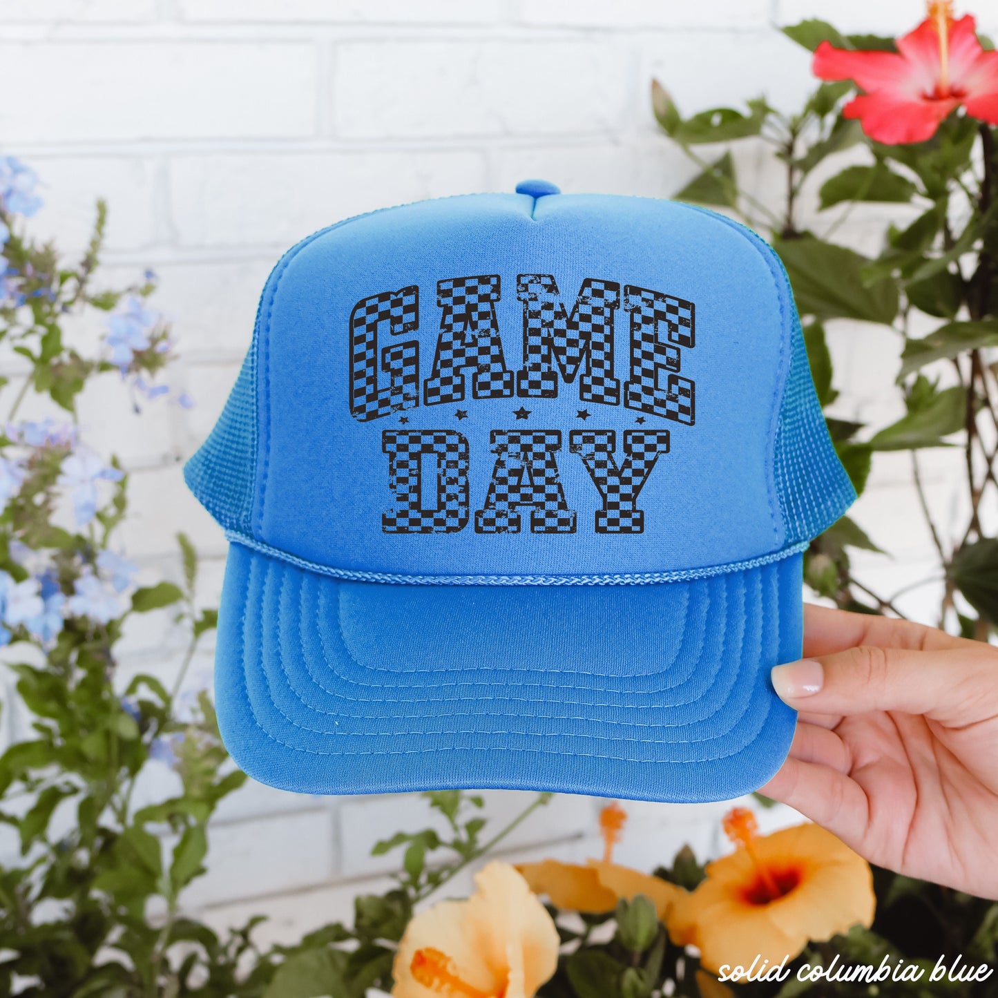 Checkered Game Day Trucker Hat *9 COLORS