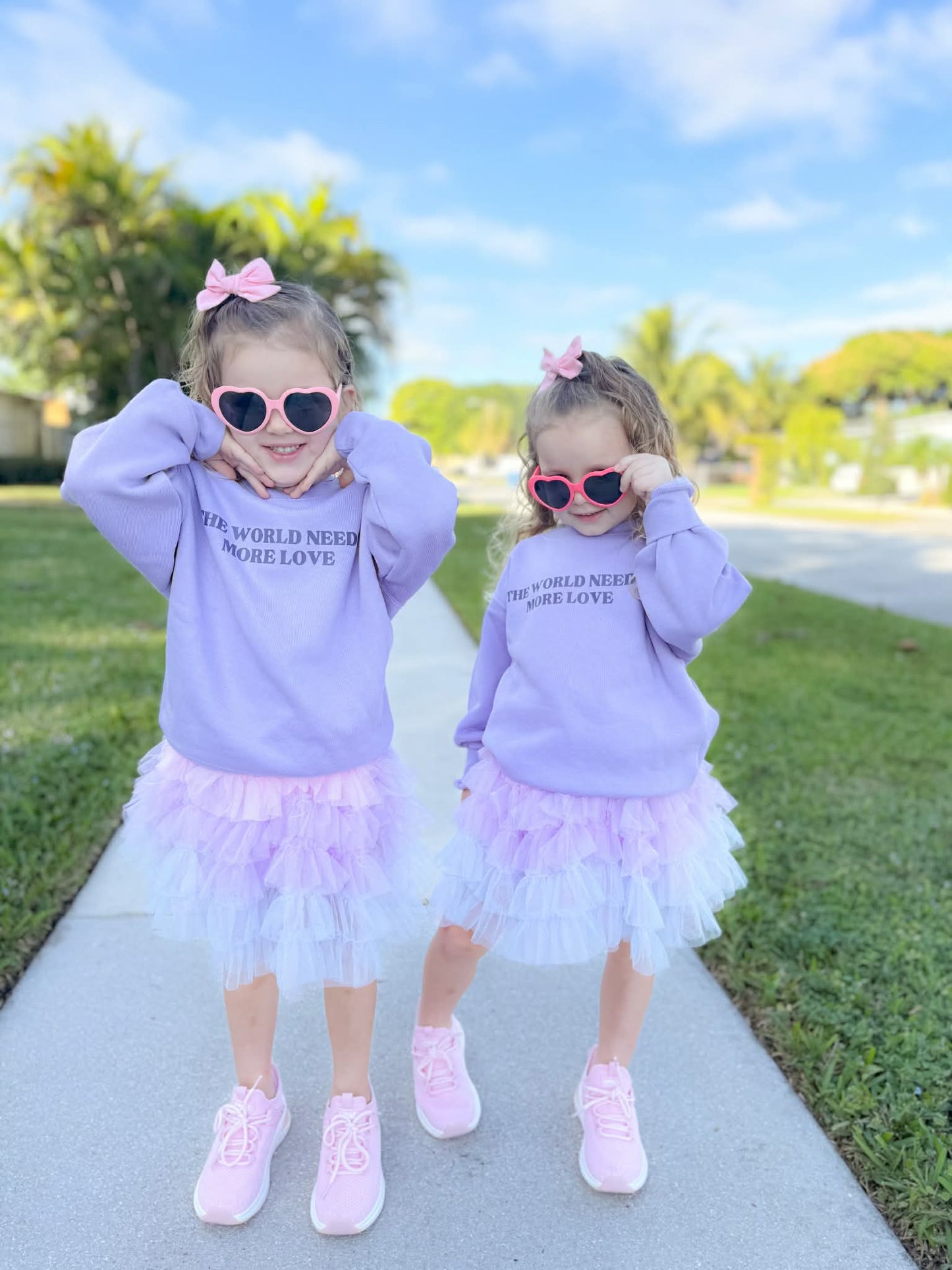 The World Needs More Love Toddler Crewneck Sweatshirt