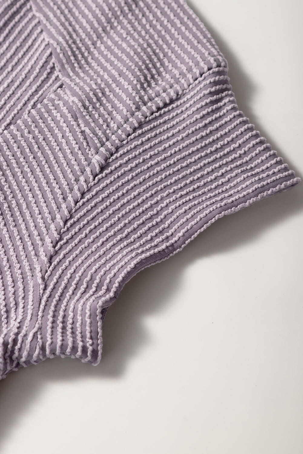 Luxury Solid Corded Short Sleeve T Shirt And Wide Leg Pants Set