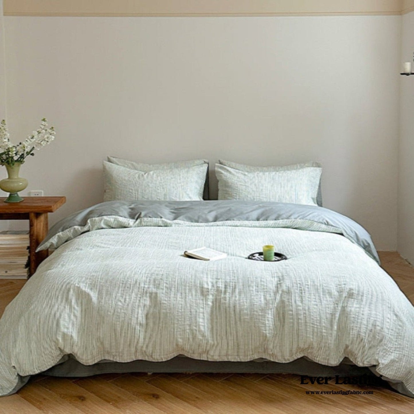 Emma Duo Striped Jacquard Bedding Set / Brown