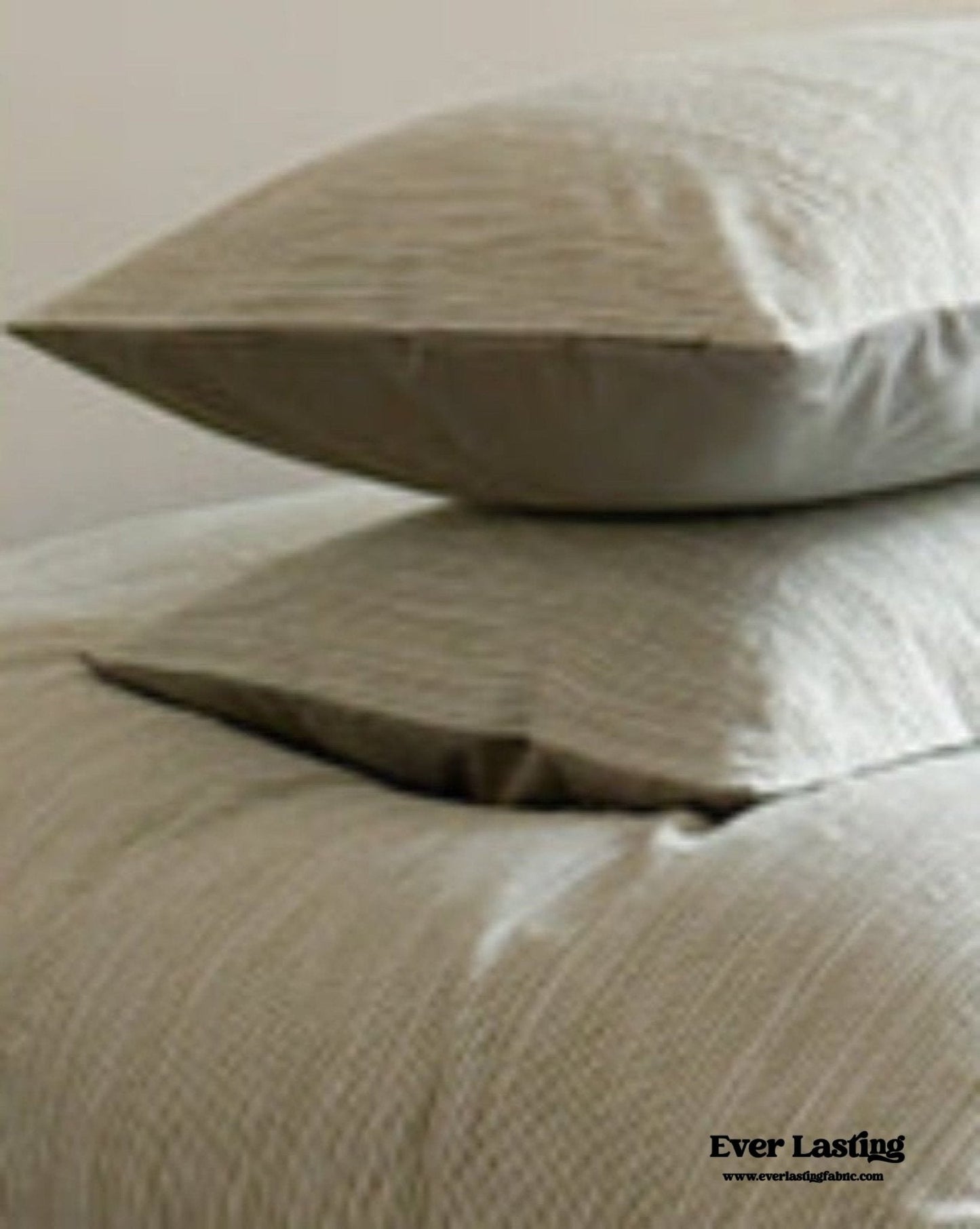 Emma Duo Striped Jacquard Bedding Set / Cream