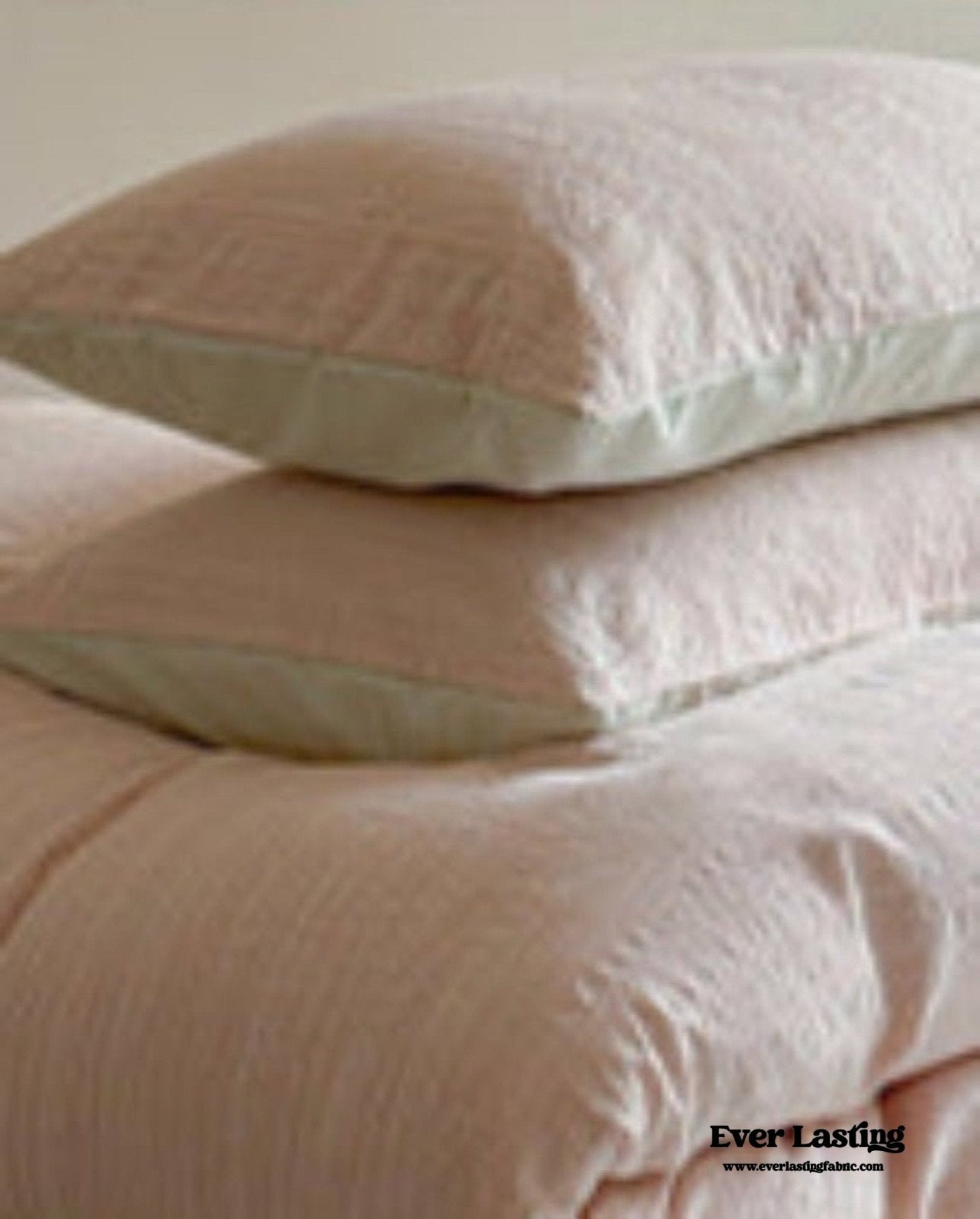 Emma Duo Striped Jacquard Bedding Set / Light Pink