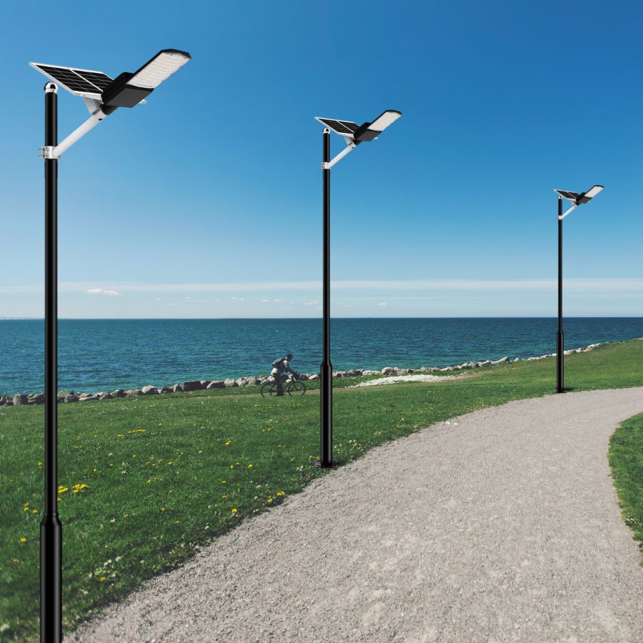 1400W solar street light with pole -30,000lumens
