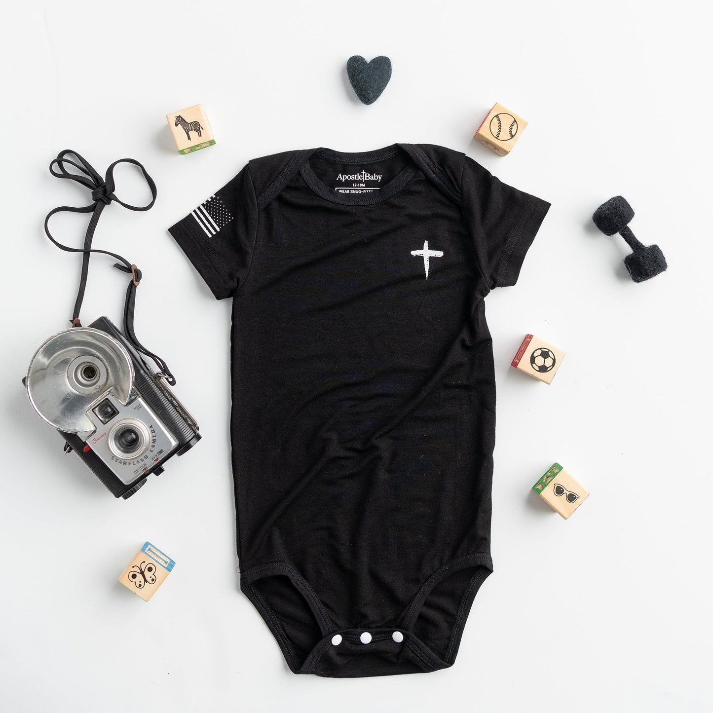 Soft & Breathable Bamboo Christian Baby Onesie – Show Faith & Freedom from Day One