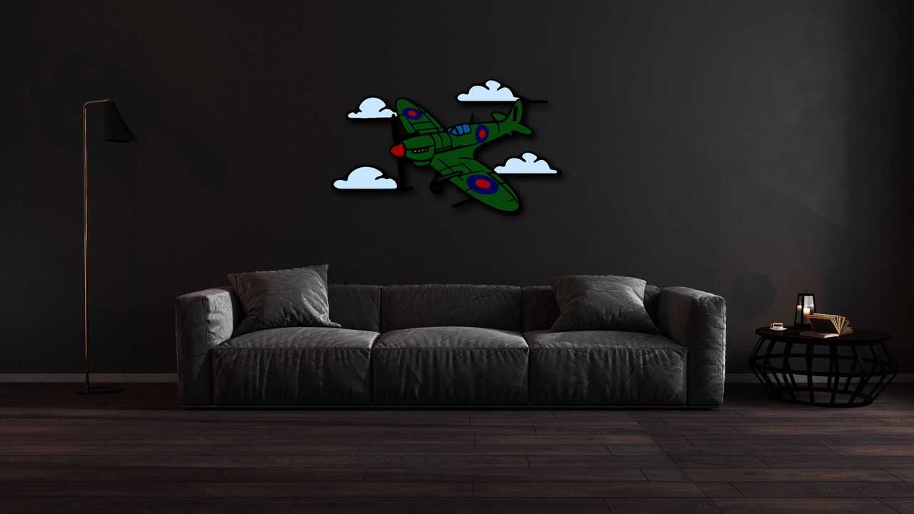 Wall Art Spitfire Clouds Metal Wall Art