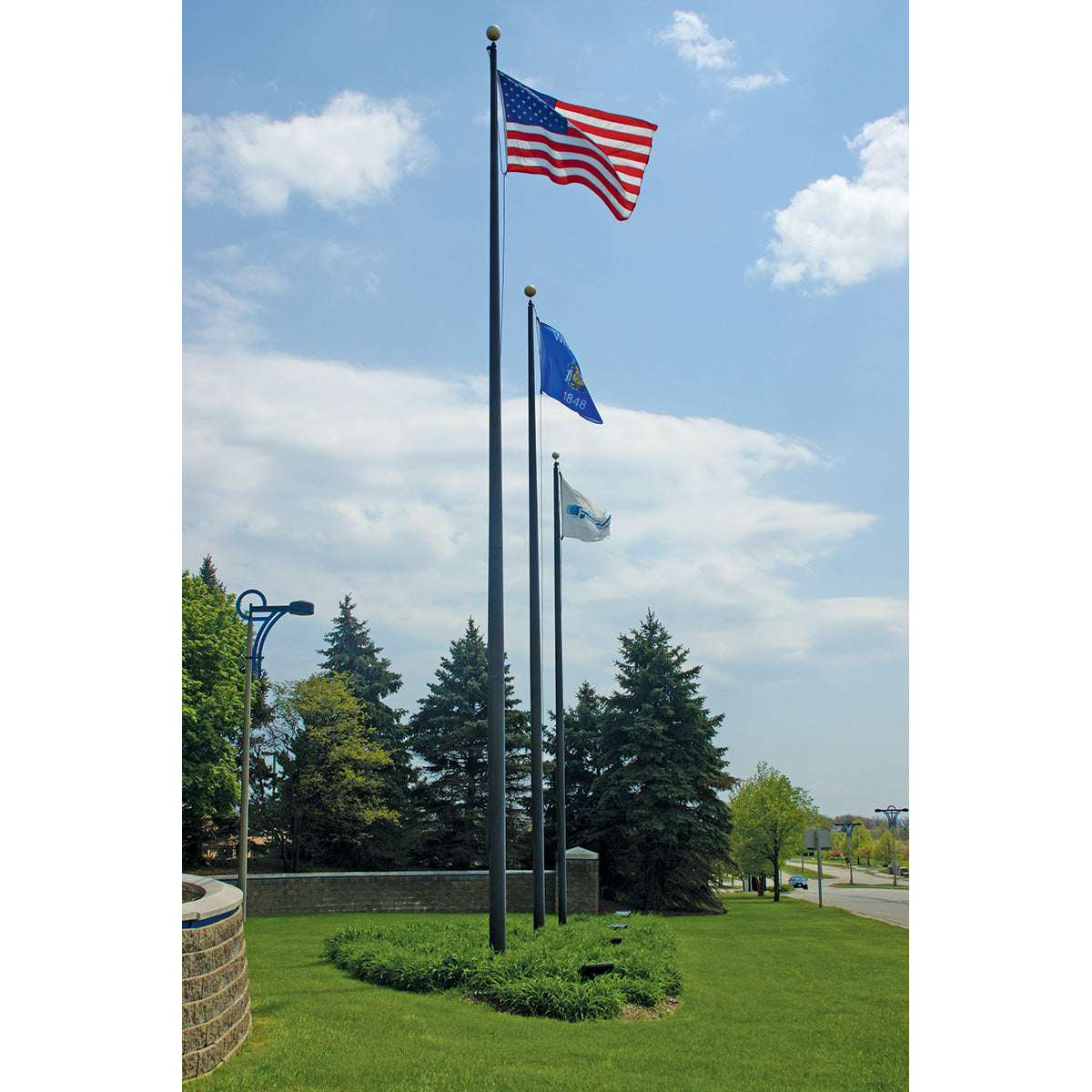 Aluminum Flagpole - External Rope - Heavy Duty, Lifetime Warranty | Made in USA