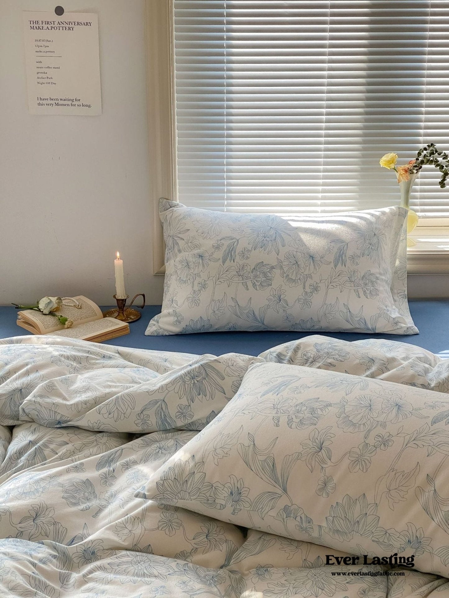 Fleur Elegant Floral Knit Cotton Bedding Set / Beige