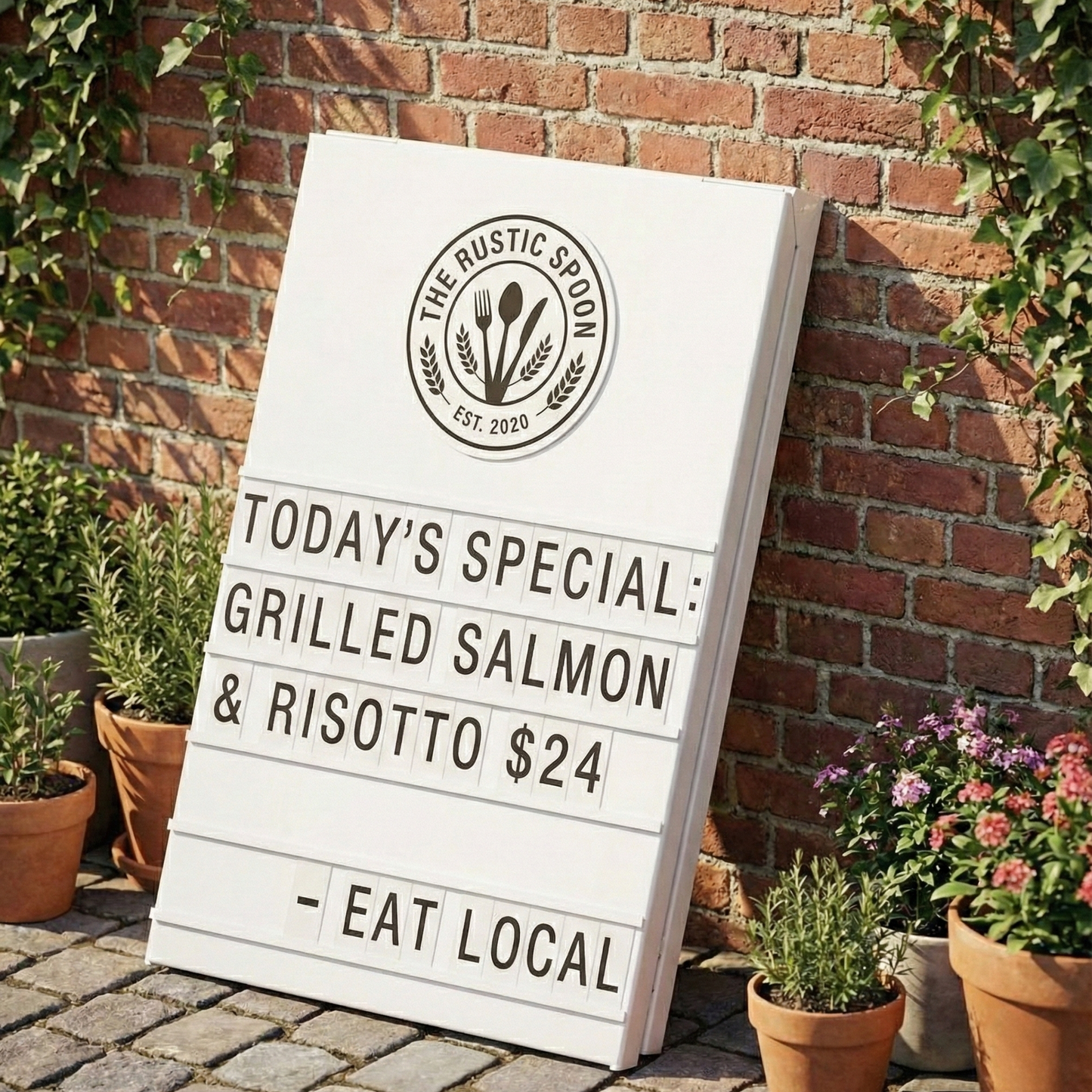 Metal Sandwich Board with Changeable Letters