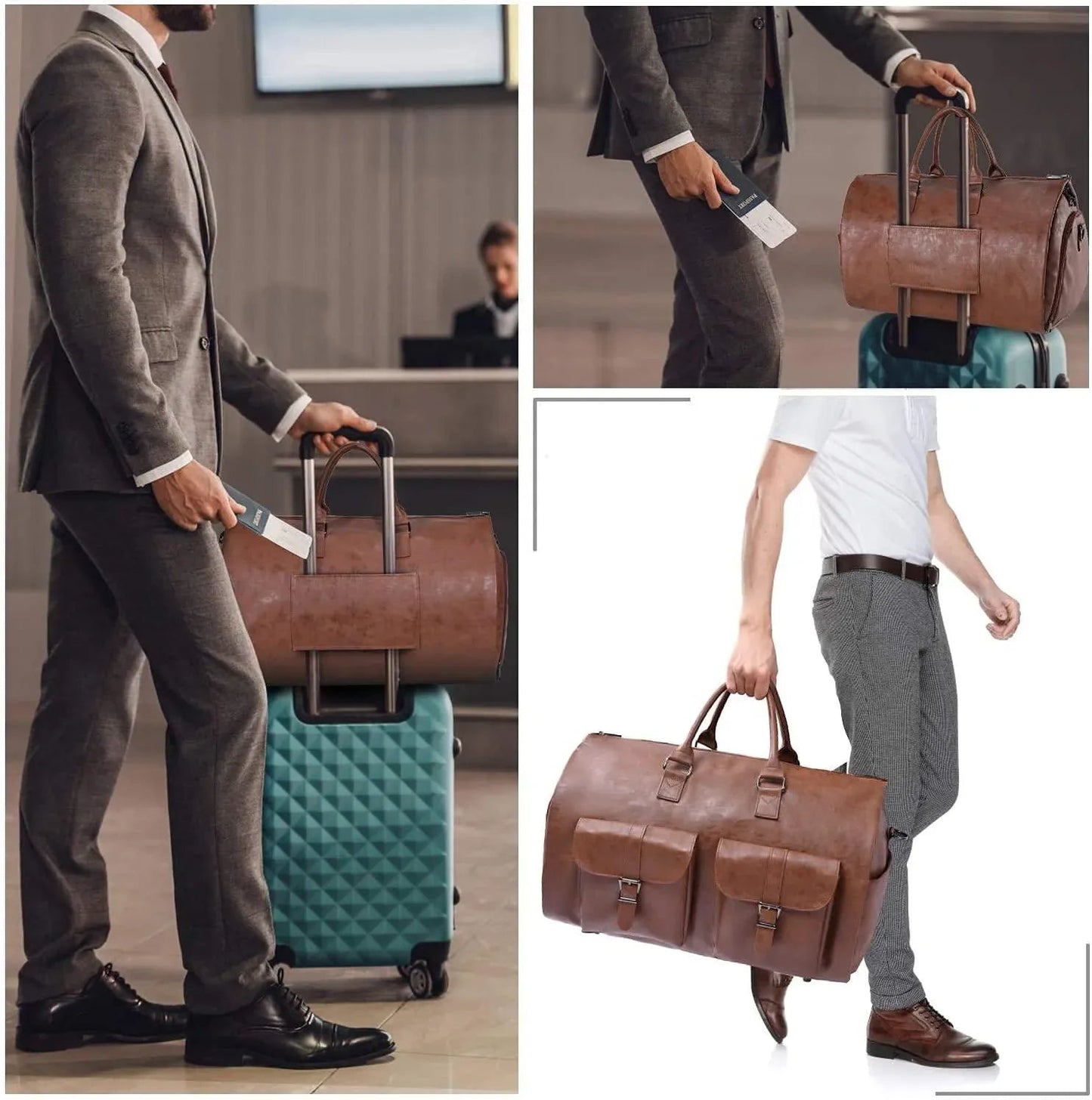 Men’s Leather Duffel Bag – Weekend Ready Classic Everyday