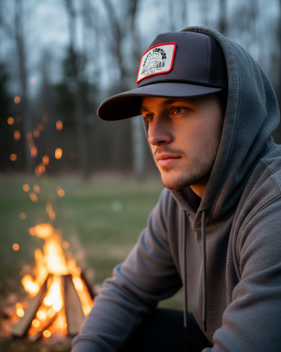 Bear Mountain Patch Trucker Snapback Hat