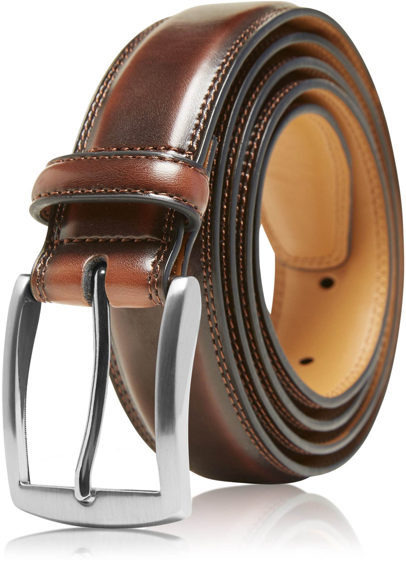Genuine Leather Belt for Men – Zinc Alloy Buckle, 1.25" Strap