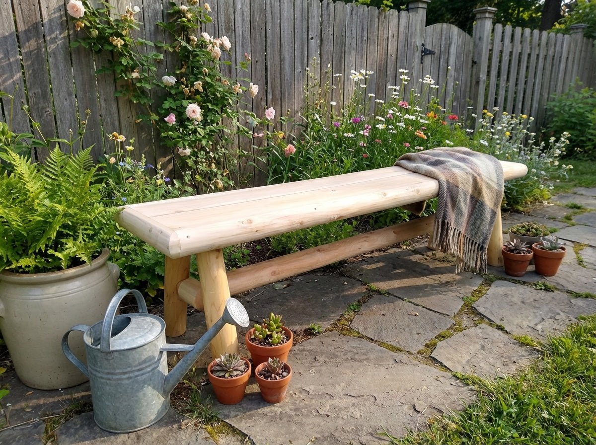 Handmade Solid Wooden Bench