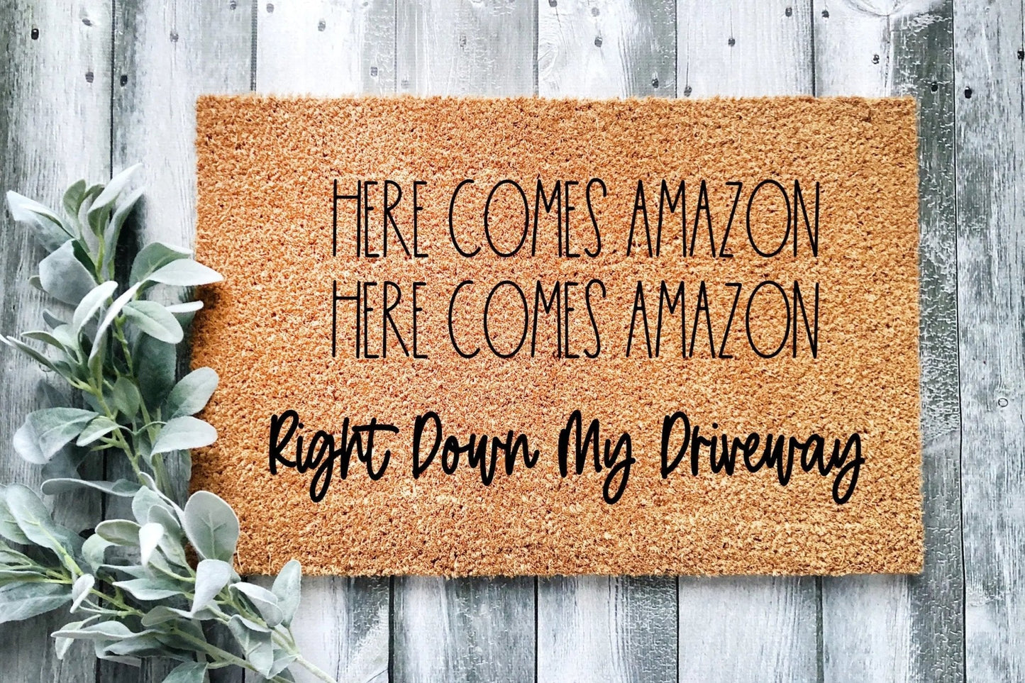 Here Comes Amazon Doormat