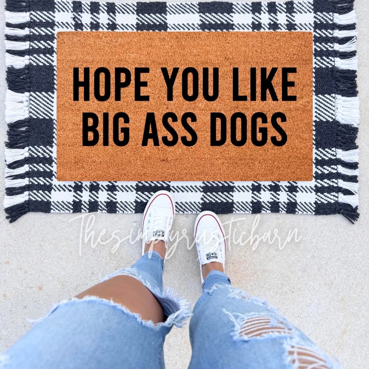 Hope You Like Big Ass Dogs Doormat