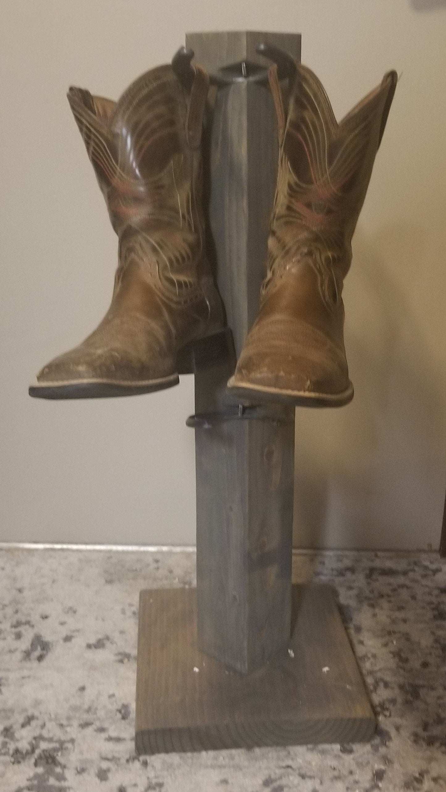 The Floor Commander: 4 Pair Cowboy Boot Floor Stand