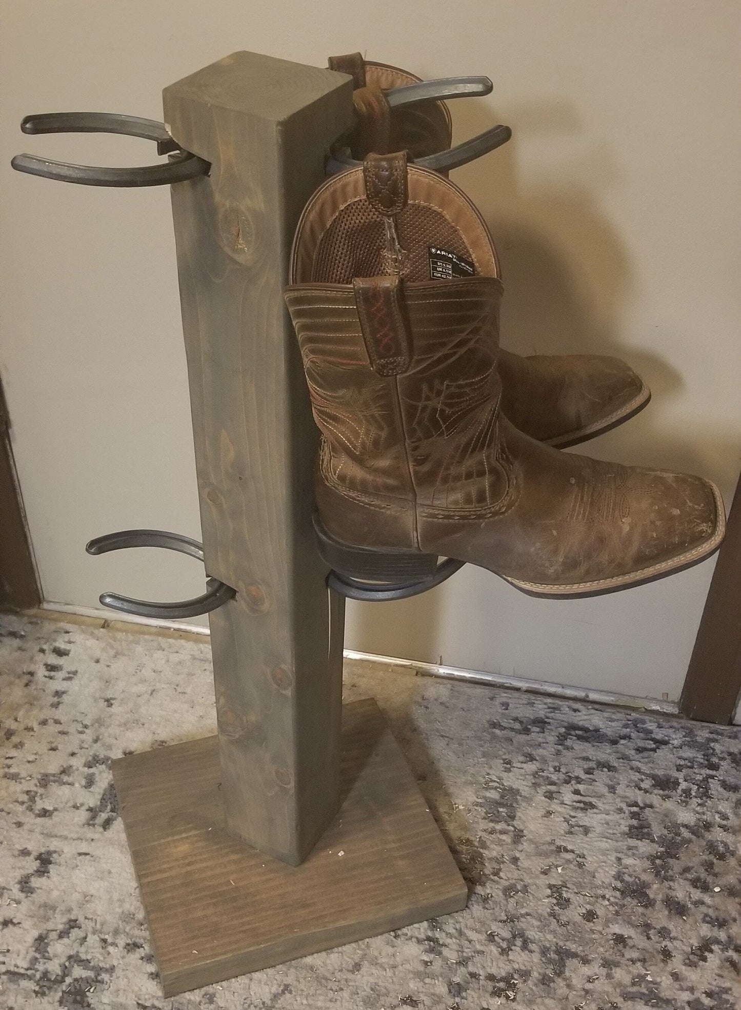 The Floor Commander: 4 Pair Cowboy Boot Floor Stand