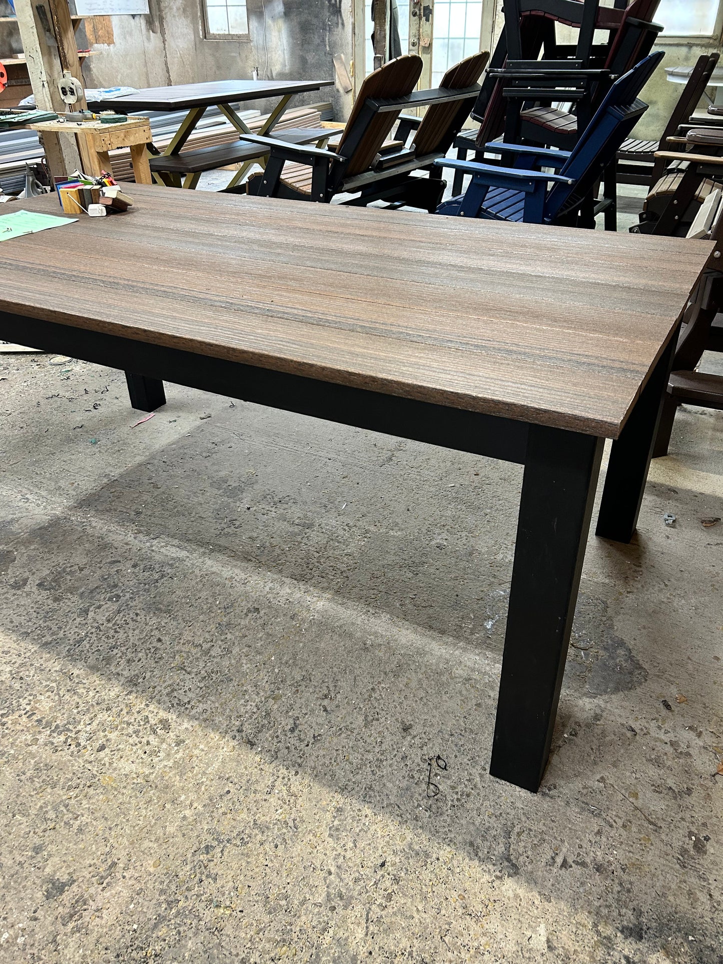 Post Leg Outdoor Dining Table