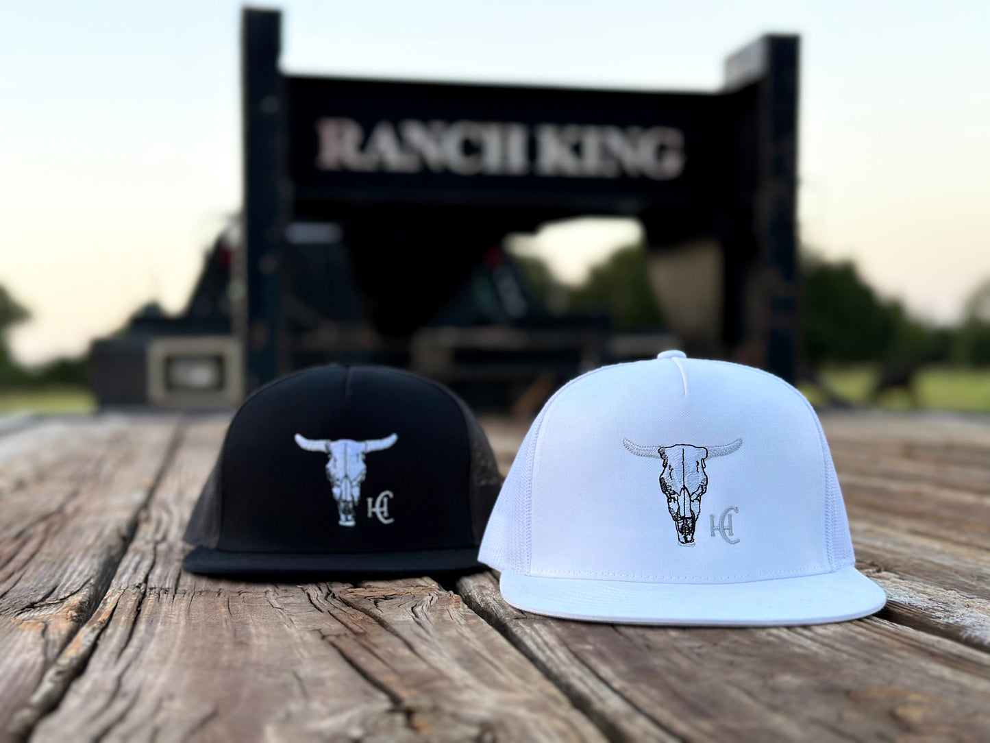 Cow Skull Flat Bill White