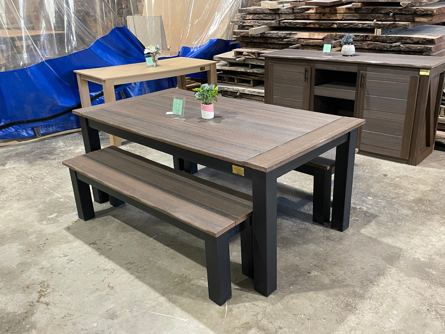 Post Leg Outdoor Dining Table