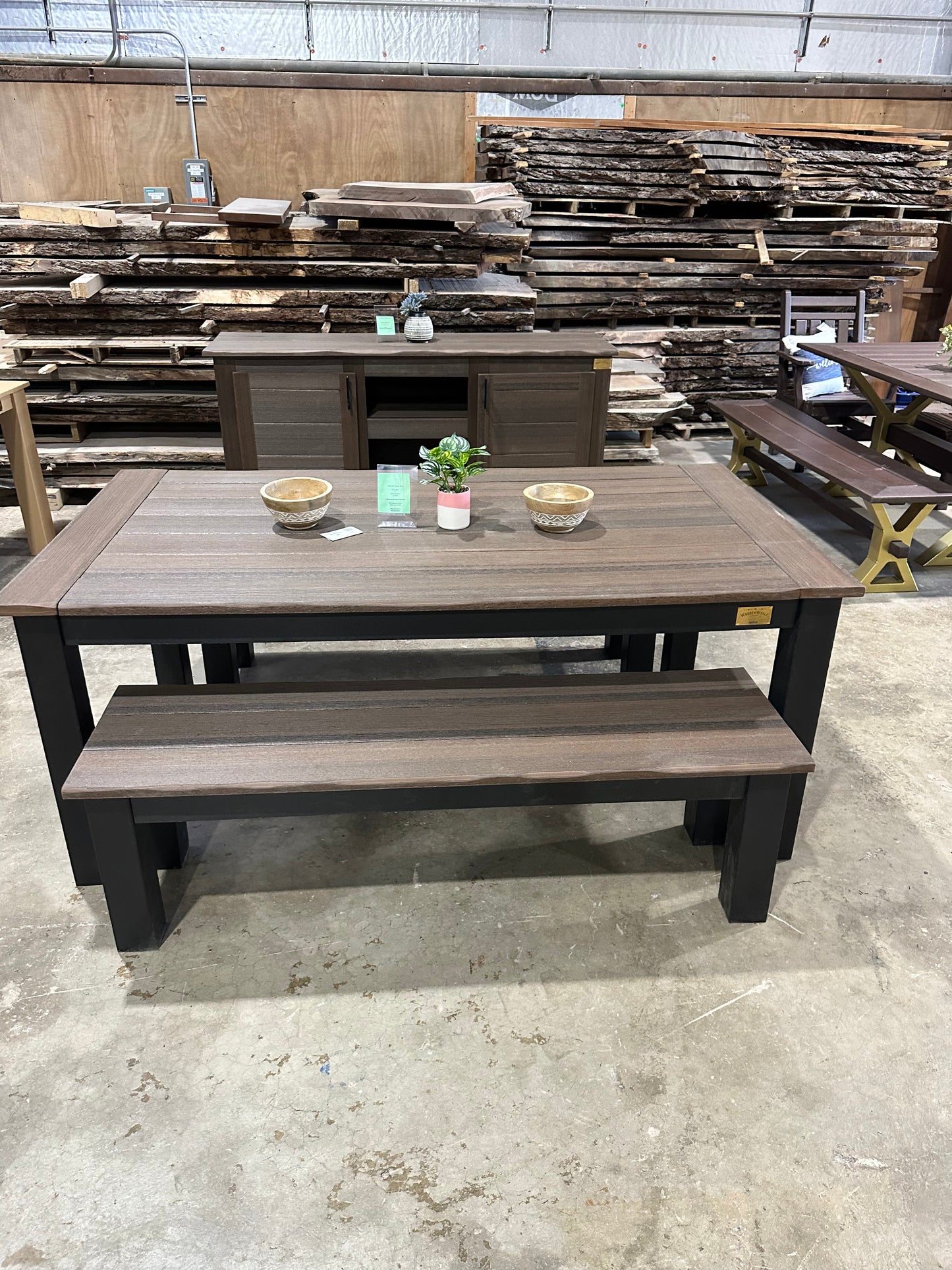 Post Leg Outdoor Dining Table