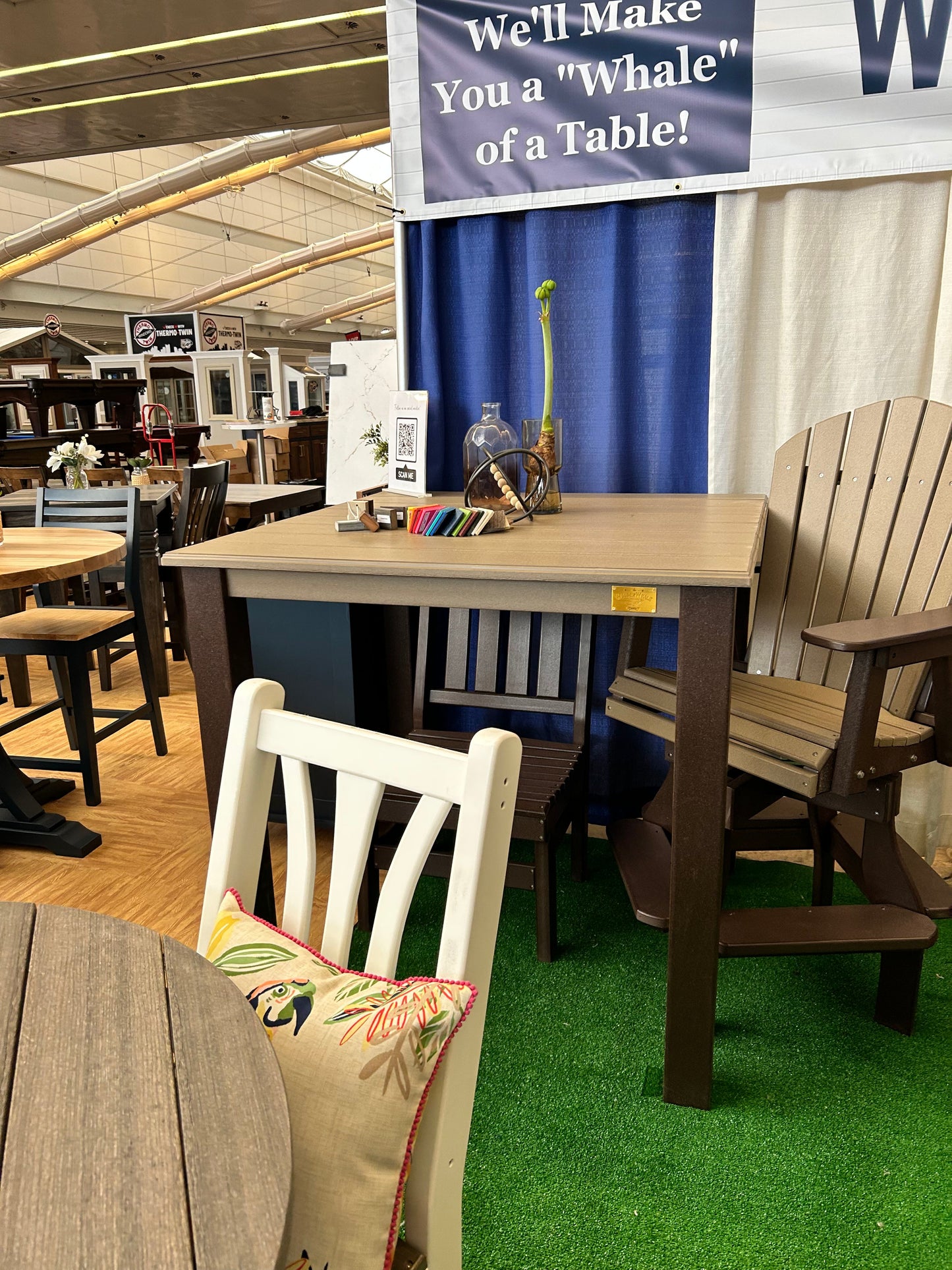 Post Leg Outdoor Counter Height Table