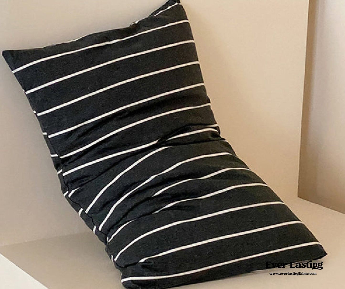 Jersey Knit Stripe Bedding Set / White Pink