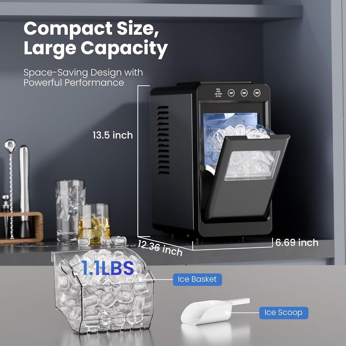 Kismile Clear Square Ice Cubes Maker 58003RIM0