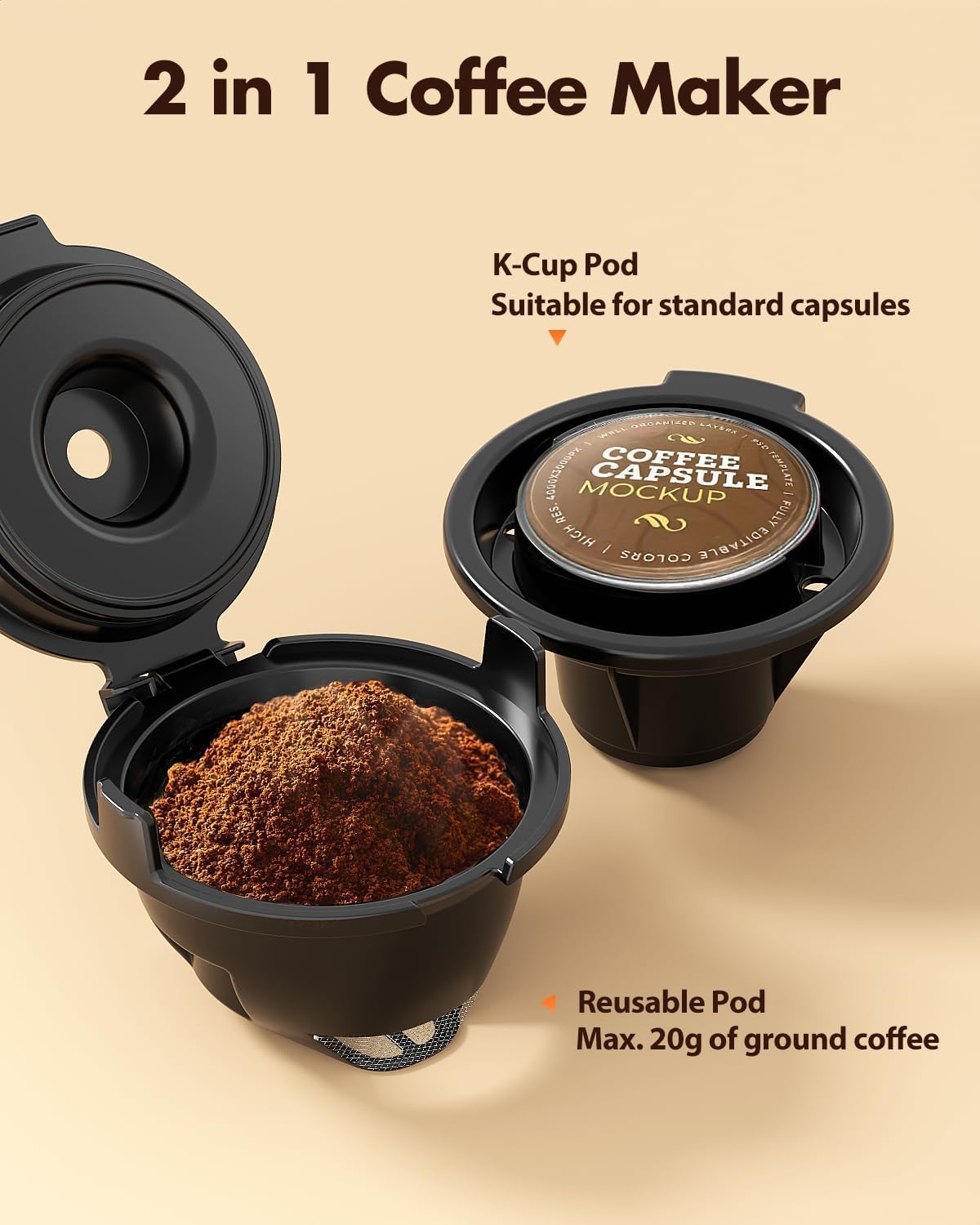 Kismile Single Serve Coffee Maker CM3729