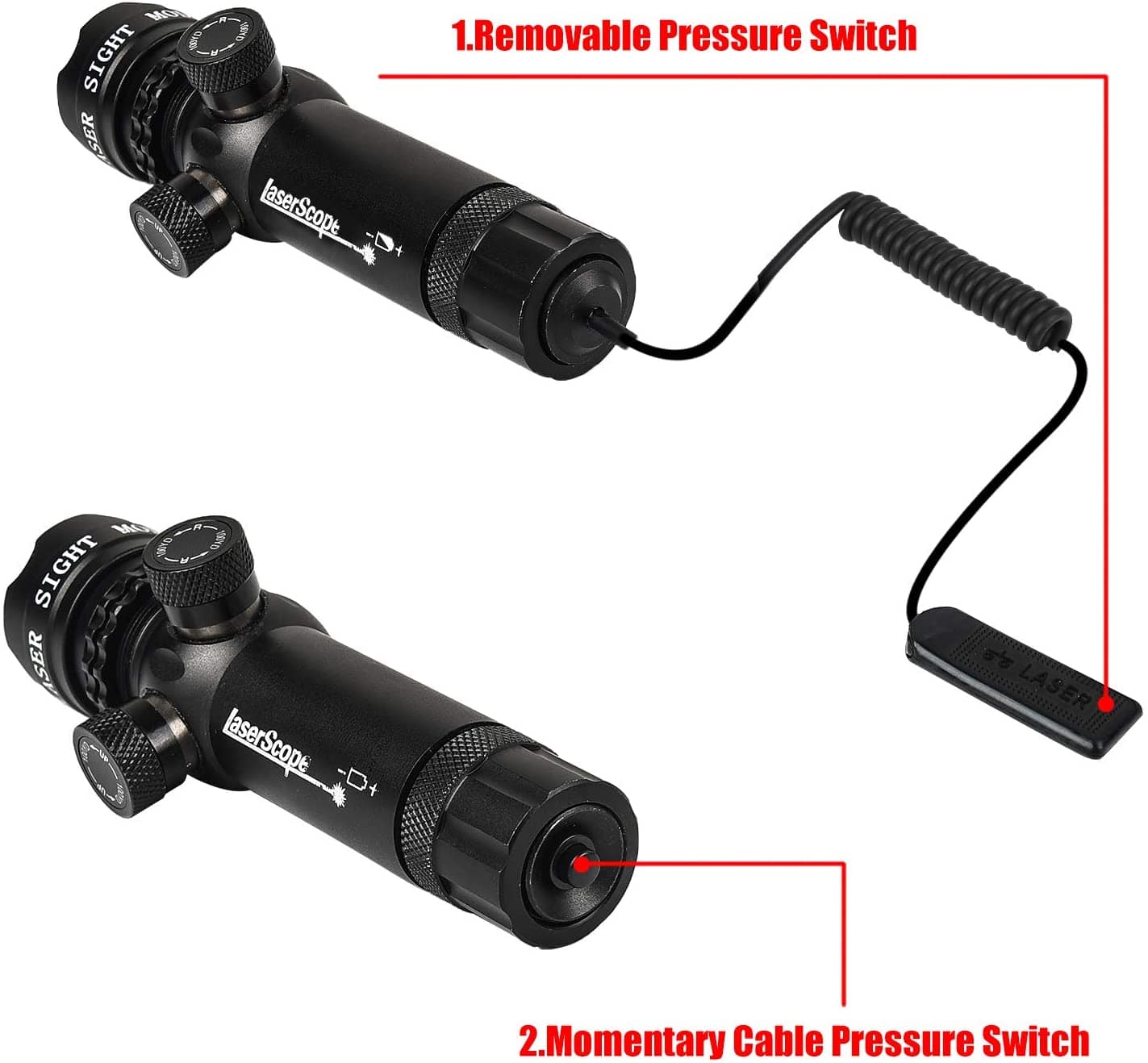 Green/Red Laser with 20mm Mount and Pressure Switch