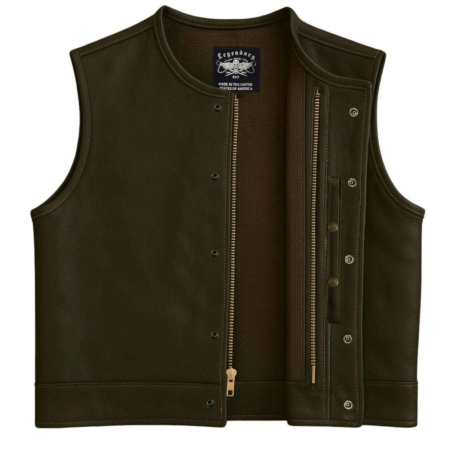 Legendary LowLife NOP Dark Chocolate Leather Vest