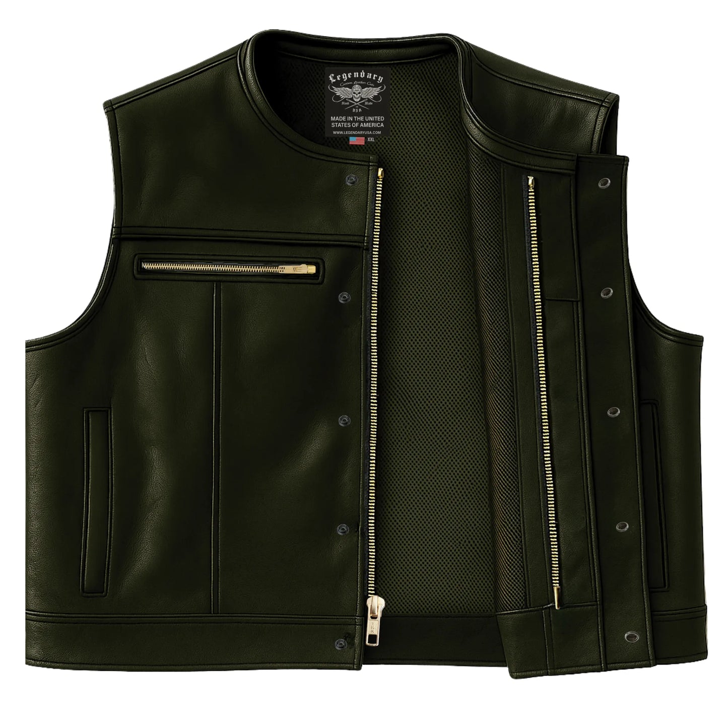 Legendary Lowlife Z Black Leather Club Vest