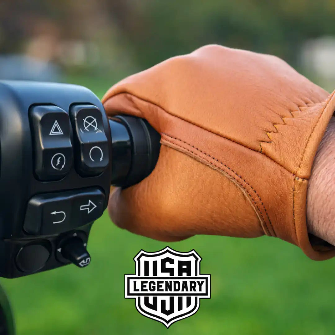 Tan Short Wrist Deerskin Gloves
