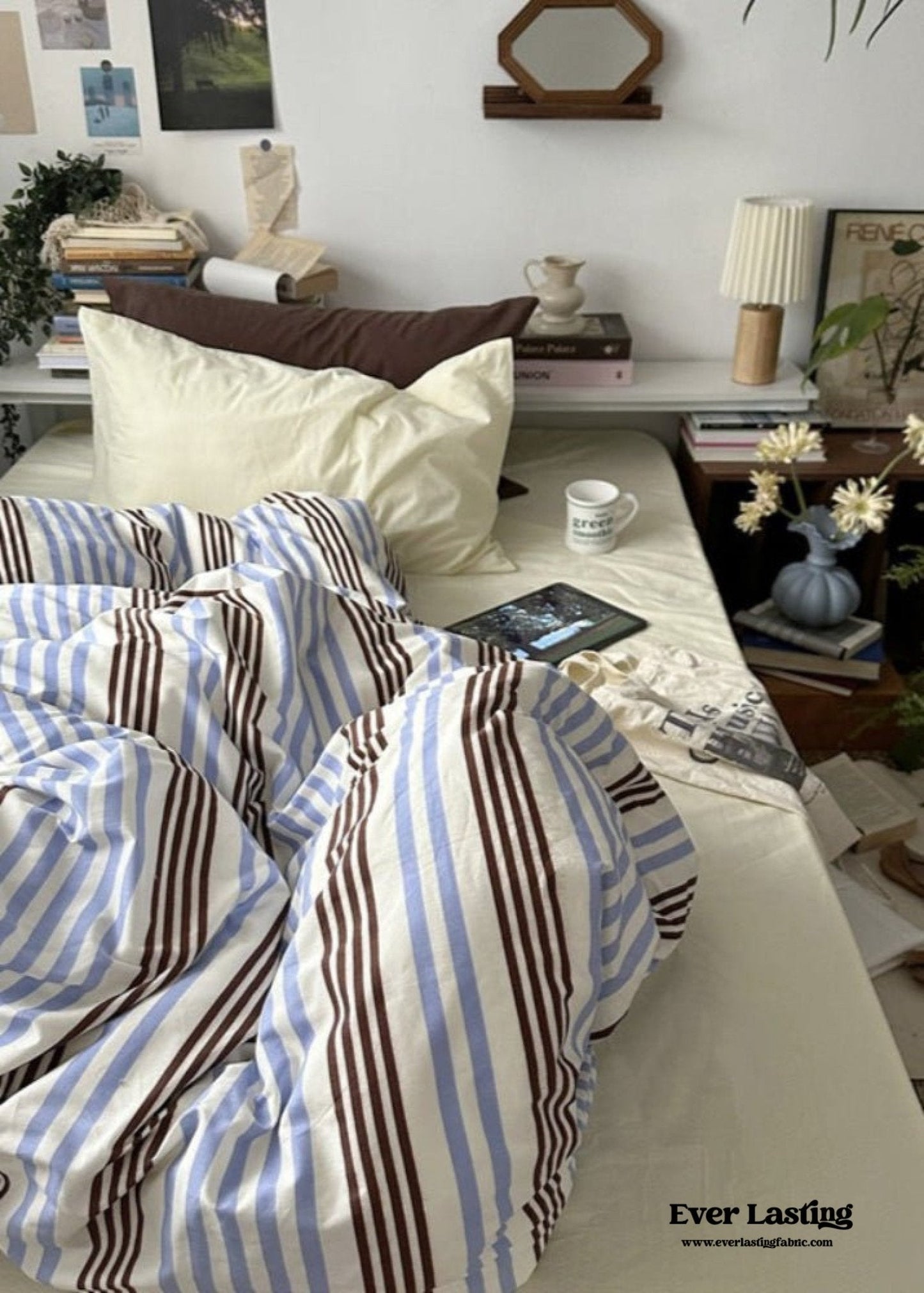 Liam Striped Bedding Set / Pink