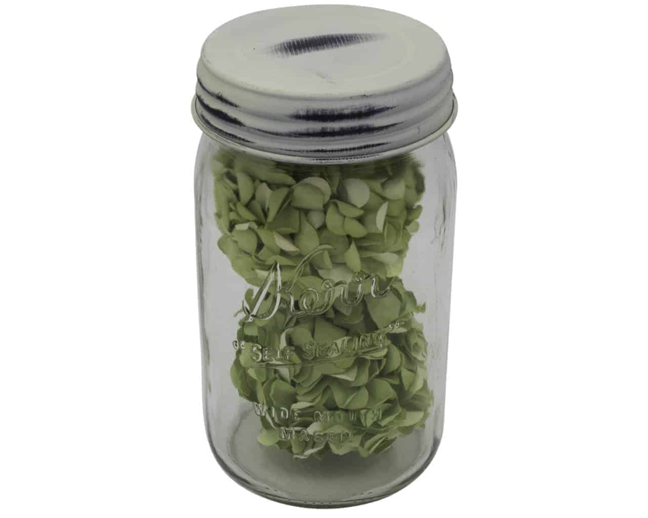 Antique White Shabby Chic Mason Jar Lids 4 Pack