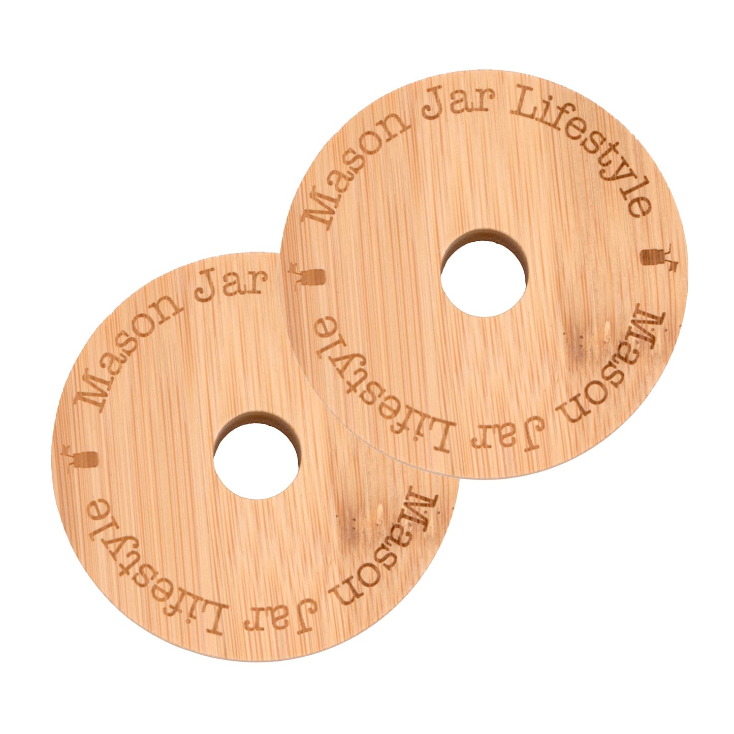 Bamboo Straw Hole Tumbler Lid