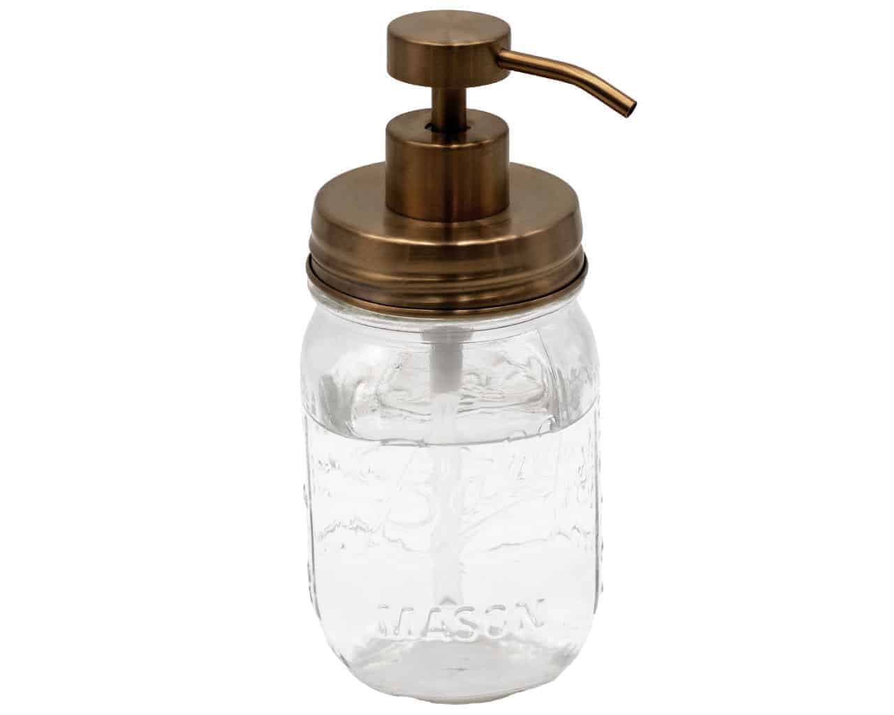 Rose Gold Soap Pump Lid Kit for Regular Mouth Mason Jars