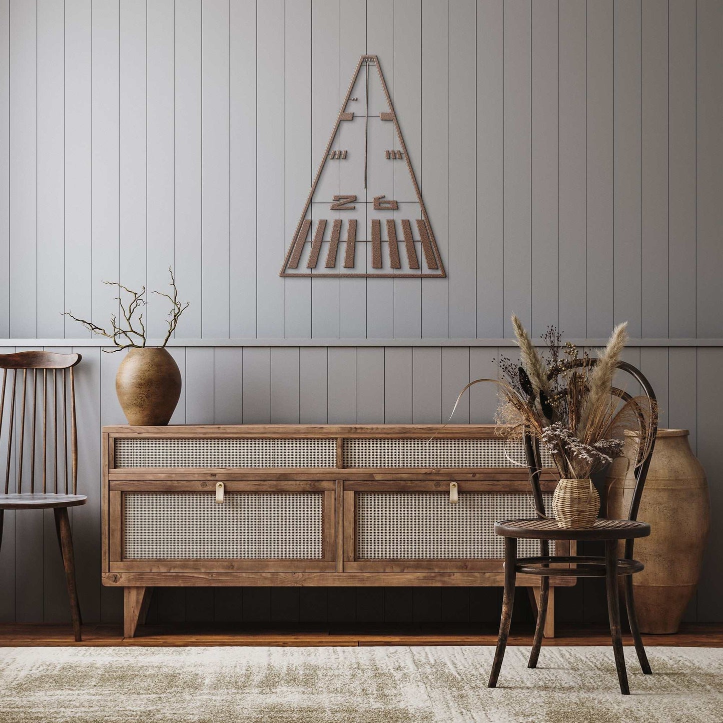 Metal Wall Art Runway Airplane Sign Aviation Decor for Pilots, Garage