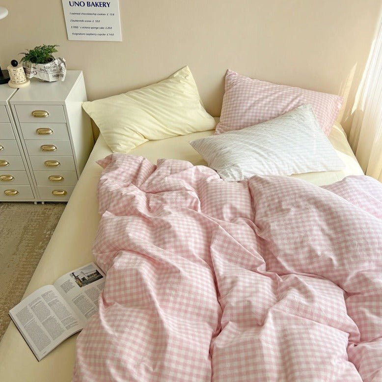 Mixed Gingham Duvet Cover (4 Colors)