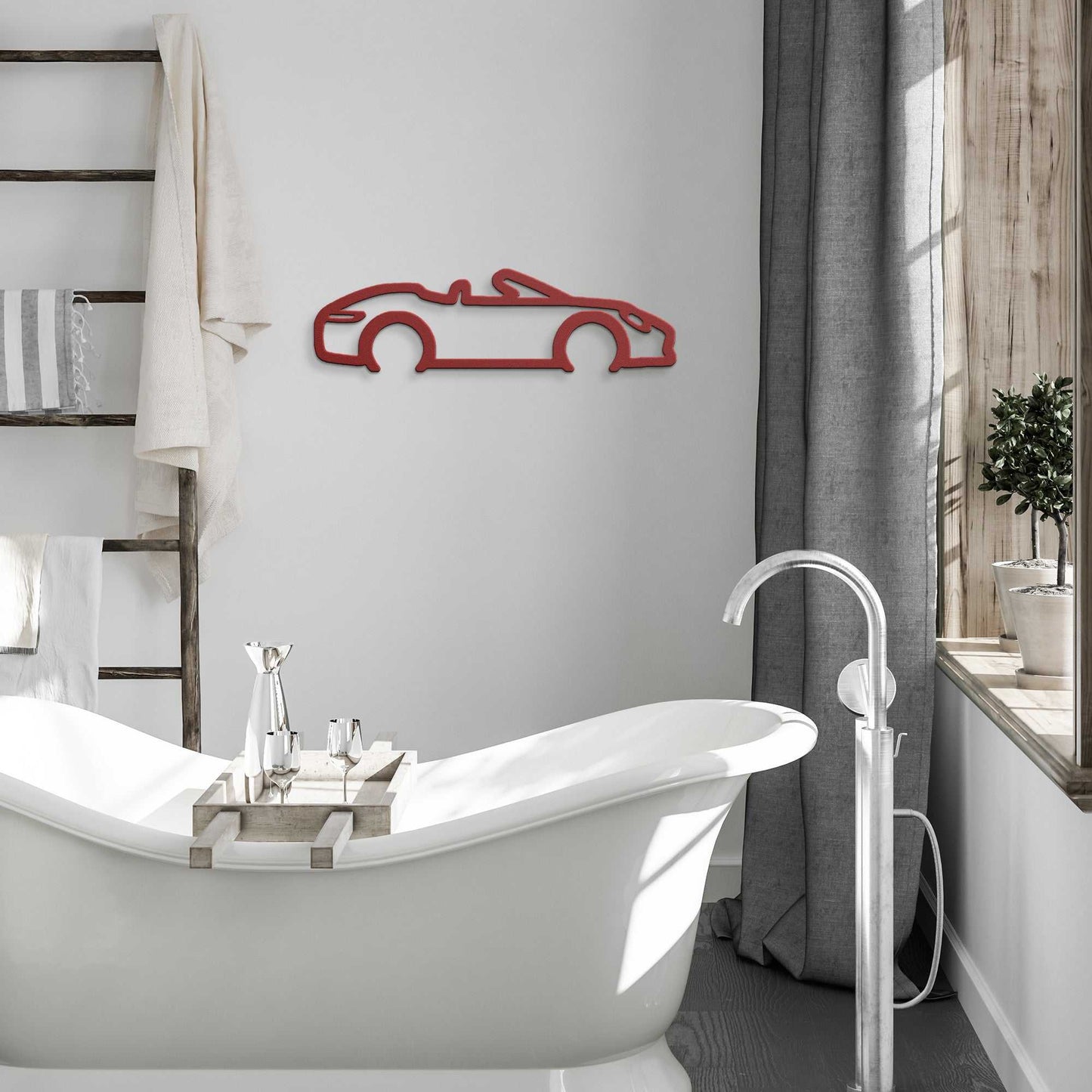 Automotive metal wall art convertible silhouette Automotive Gift