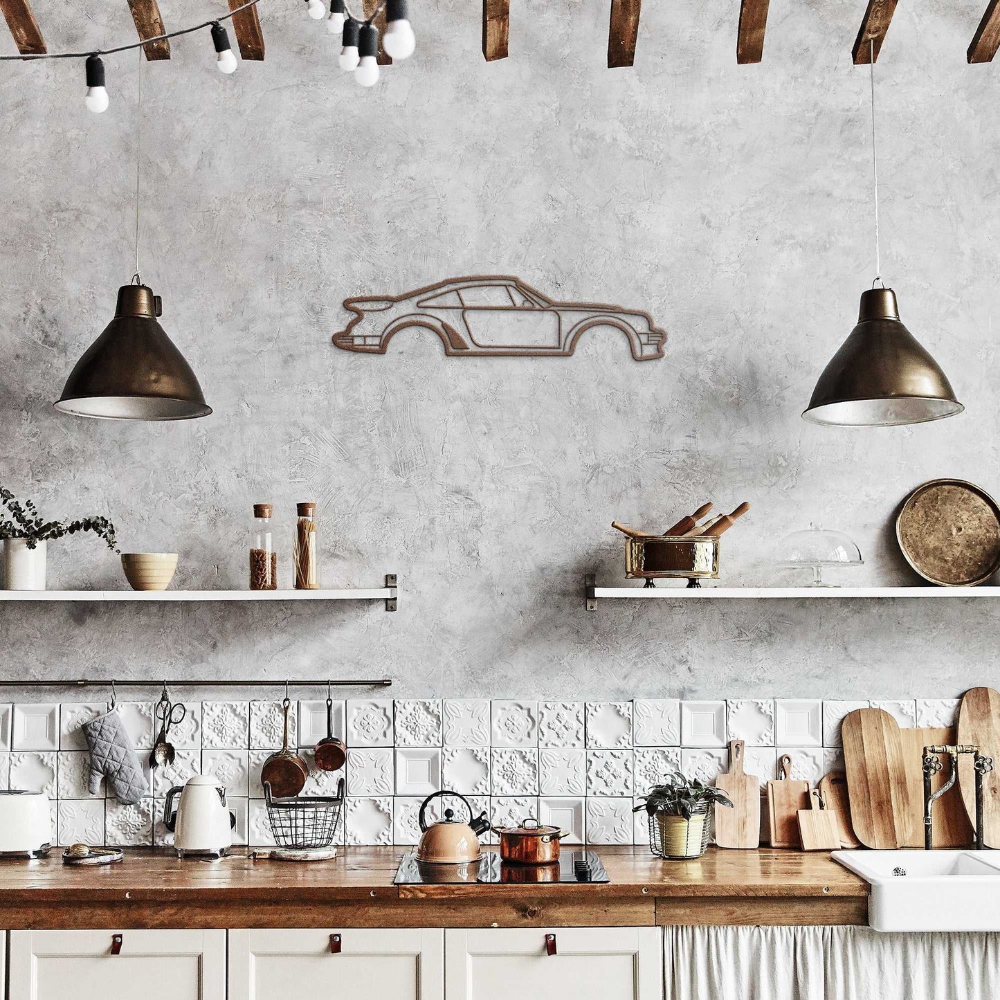 Metal Wall Art Nine Thirty Silhouette