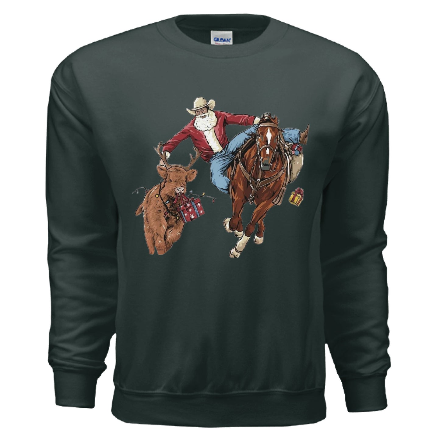 Bull Doggin SantaCrewneck