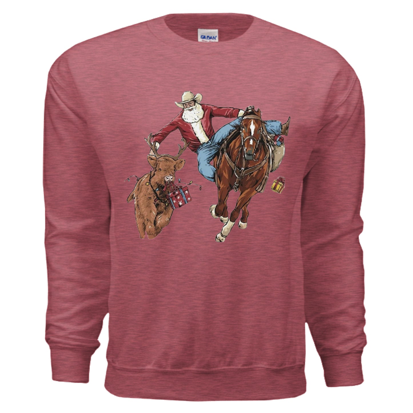 Bull Doggin SantaCrewneck