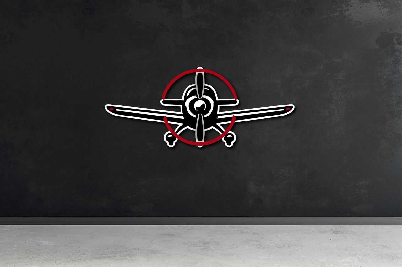 Metal Sign Aviation Multicolor Metal Sign Prop Plane