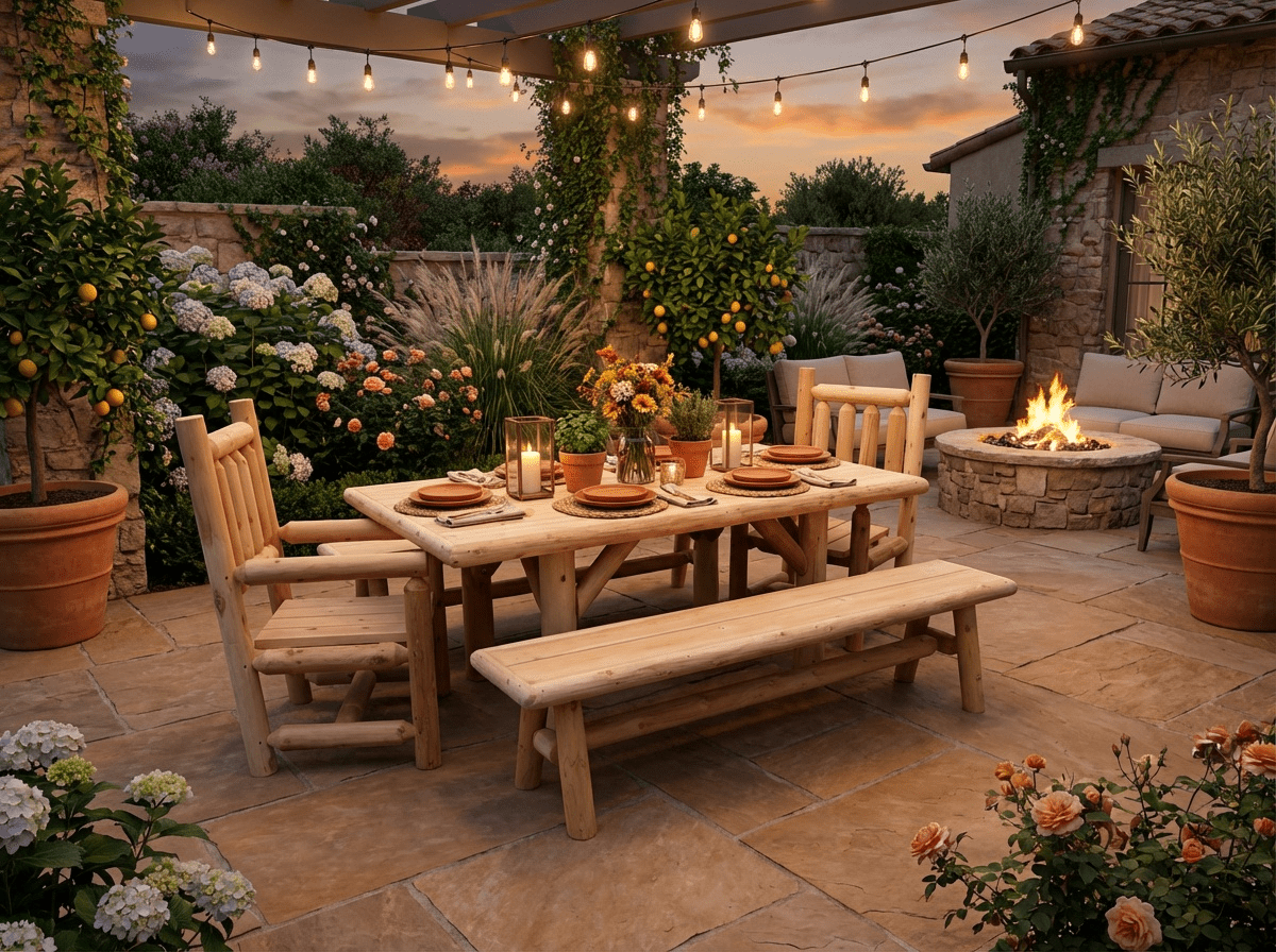 Outdoor Farmhouse Patio Table and Chairs