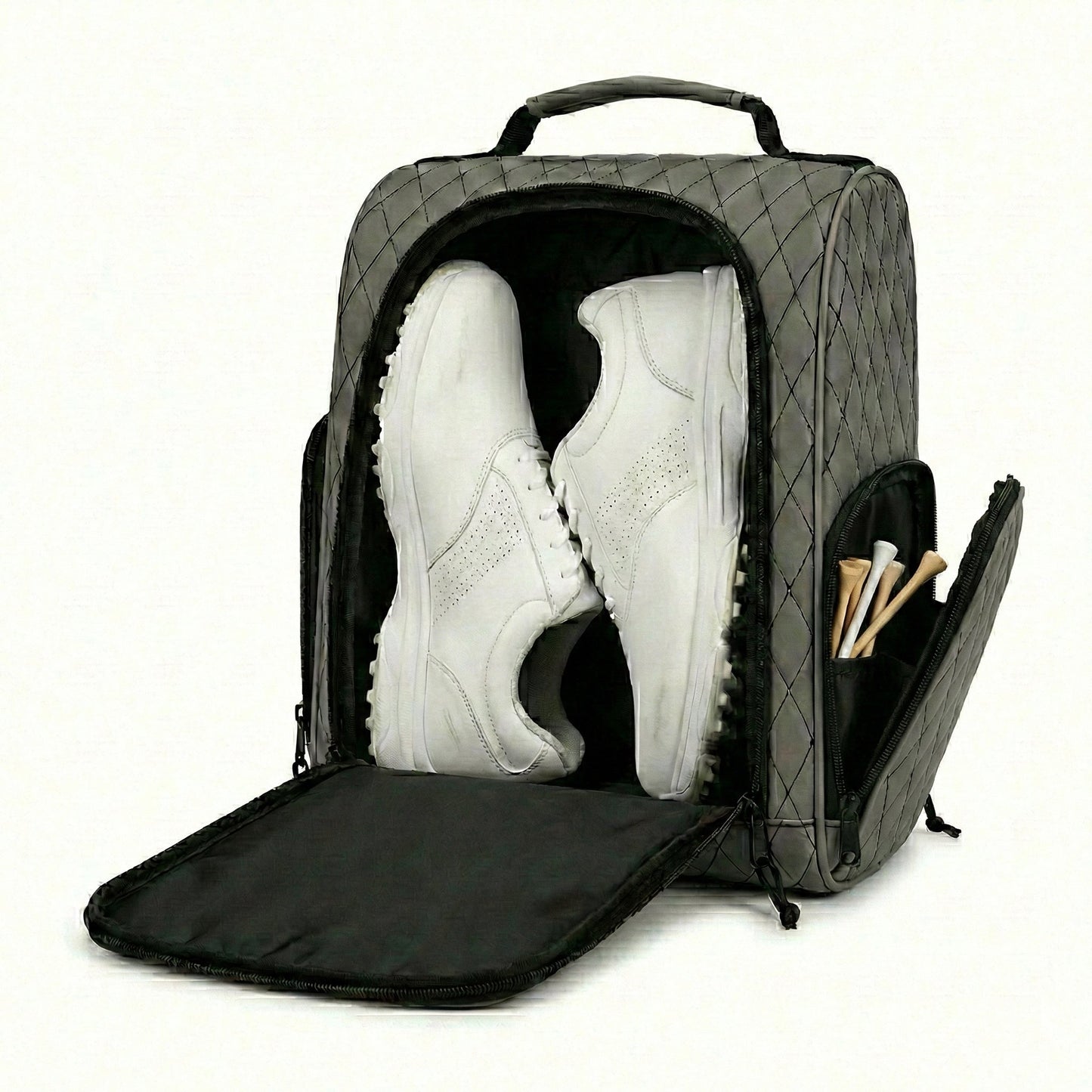 Premium Golf Shoe Bag – Vented Leather Shoe Storage
